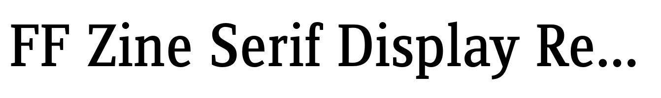 FF Zine Serif Display Regular